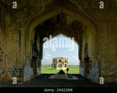 Mughal architektonisches Gebäude von Biist Baag in Ahmednagar Staat Maharashtra Indien Stockfoto