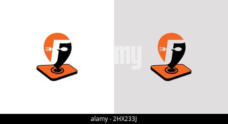 Modernes und einzigartiges Online-Logo für Lebensmittelbestellungen Stock Vektor