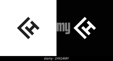 Modernes und elegantes Logo im Buchstaben CH Initials Stock Vektor