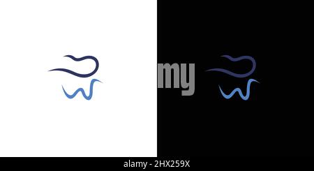 Modernes und professionelles Dental-Logo-Design für den Zahnarzt geeignet Stock Vektor