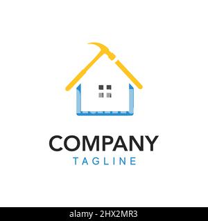 Ein cooles und einzigartiges Logo für ein Bauunternehmen Stock Vektor