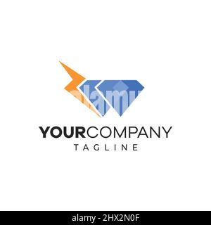 Ein cooles und modernes Logo mit Doppeldiamanten Stock Vektor