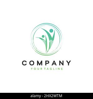 Cooles und modernes Logo-Leadership-Konzept Stock Vektor