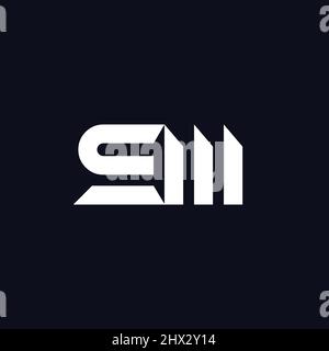 Coole und moderne Logo-Initialen SM Stock Vektor