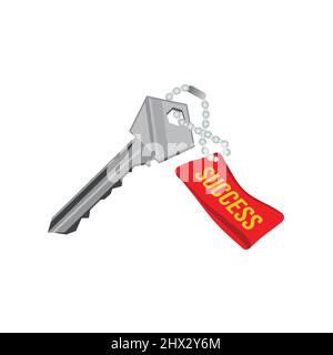 Interessante und coole Schlüsselikone des Erfolgs Stock Vektor