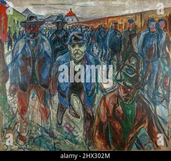 Edvard Munch, Workers on their Way Home ist ein Ölgemälde auf Leinwand zwischen 1913-14 des norwegischen Malers Edvard Munch (1863–1944).