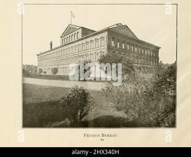 Pension Bureau, Washington aus dem Buch "The Washington Monument Illustrated; komplette Führung und Geschichte; authentische Zahlen und Fakten; Bildstadt von Washington" von Ina Capitola Emery, Veröffentlicht im Jahr 1913 Stockfoto