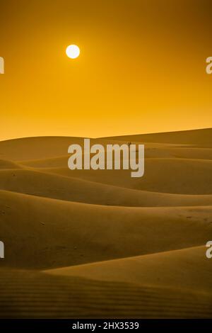 Blick auf Sand und Dünen in Maspalomas, Gran Canaria, Kanarische Inseln, Spanien, Europa Stockfoto