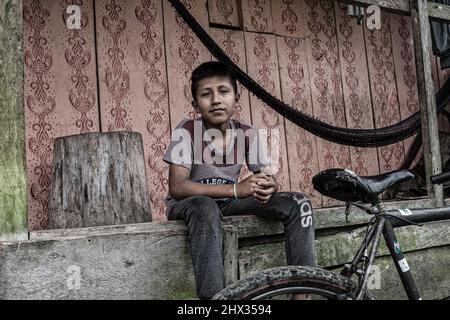 Rohöl, Umweltverschmutzung, Ecuador, Texaco, Chevron, Kranke Menschen, Umwelt Stockfoto