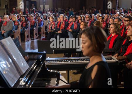 Rom, Italien 28/10/2017: Feier zum 500.. Jahrestag der protestierenden Reformation, gefördert durch die FCEI und den Rat der Evangelischen Kirchen. Valdese Tempel auf der Piazza Cavour. © Andrea Sabbadini Stockfoto