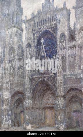 Claude Monet, die Kathedrale in Rouen, das Portal, Graues Wetter, Ölgemälde auf Leinwand, 1892 Stockfoto