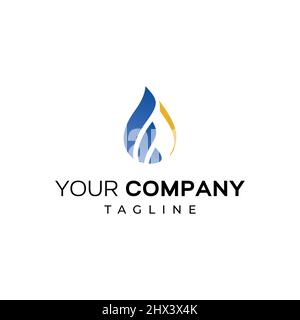 Moderne und anspruchsvolle Öl-Unternehmen Logo Initialen f Stock Vektor