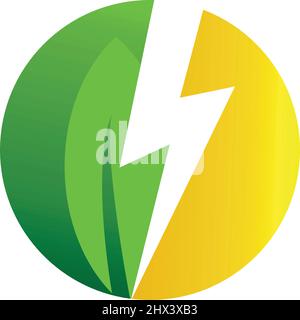 Einfaches Logo und moderne natürliche Energie Stock Vektor