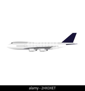 Einfaches und cooles Flugzeug-Symbol Stock Vektor
