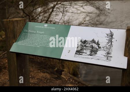 Virginia Water Lake, Windsor Great Park, Surrey, März 2022 Stockfoto