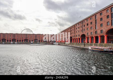 Blick über das Royal Albert Dock, Liverpool Stockfoto