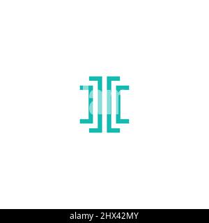 Die Initialen der DC-Buchstaben sind elegant, modern und professionell Stock Vektor