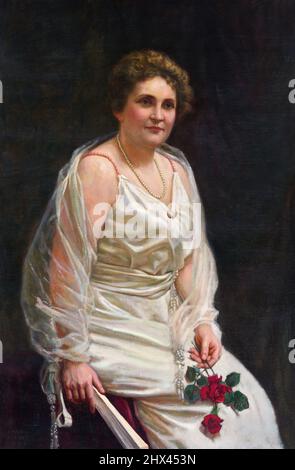 Portrait of the American First Lady, Edith Wilson (1872-1961) von Emile Alexay, Öl auf Leinwand, 1924. Edith war die zweite Frau von Präsident Woodrow Wilson. Stockfoto