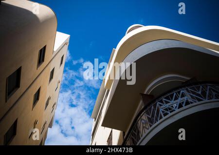 Bauhausarchitektur im Stadtteil White City von Tel Aviv Stockfoto