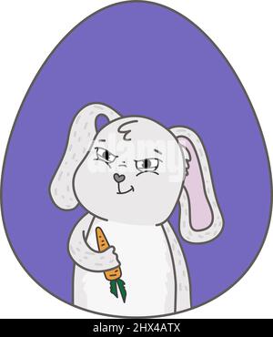 Vektor-Illustration mit osterhase. Frohe ostern Stock Vektor