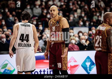 Palasport Taliercio, Venedig, Italien, marzo 09, 2022, Jordan Morgan (Umana Reyer Venezia) während der Umana Reyer Venezia gegen Virtus Segafredo Bologna - Basketball EuroCup Championship Stockfoto