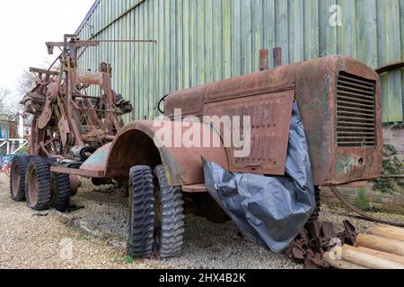 York.Yorkshire.Vereinigtes Königreich.Februar 16. 2022.Im Yorkshire Museum of Farming Ist Ein Buckeye Gracher Modell 16sd zu sehen Stockfoto