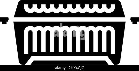 Einweg-Glyphen-Symbol-Vektorgrafik aus Kunststoff Stock Vektor