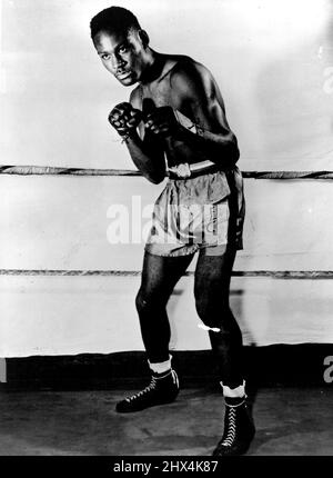 American Boxers: Ezzard Charles ehemaliger Schwergewicht-Boxer der Welt. 27. März 1954. (Foto von Kamera Drücken Sie). Stockfoto