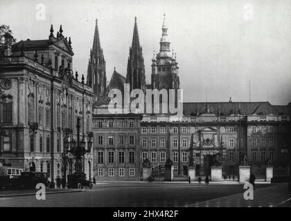 ***** : Die Burg in Prag mit der St.-Veits-Kathedrale. 12. September 1938. (Foto von Induspress). Stockfoto