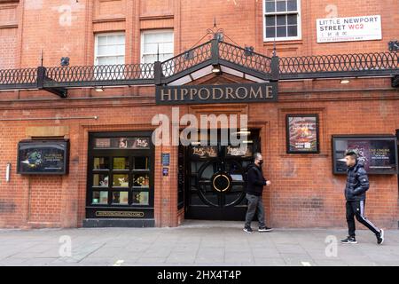 Ein allgemeiner Blick auf das Hippodrome Casino am Leicester Square schoss am 7.. März 2022. © Belinda Jiao jiao.bilin@gmail.com 07598931257 https://www.bel Stockfoto