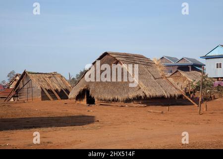 Kambodscha, Mondulkiri, Putang-Dorf, Stammeshaus Stockfoto