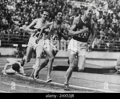 ***** Titel in Helsinki, der zweite seiner drei Triumphs. Emil Zatopek. 05. August 1952. Stockfoto