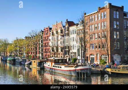 Brouwersgracht (Brauerkanal), Jordaan, Amsterdam Centrum, Nordholland, Niederlande, Europa Stockfoto