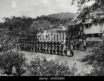 Salomonen - Polizei. 15. Januar 1936. Stockfoto