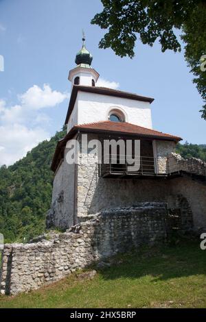 Slowenien, Oberkrain, Kamnik, Burg Mali Grad, Kapelle, Außen Stockfoto