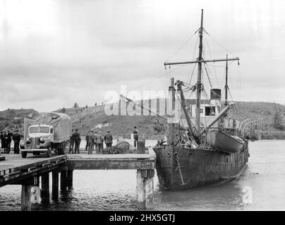 'Niagara' - Auch Bergungsszenen - Merchant Shipping. 01. März 1955. Stockfoto