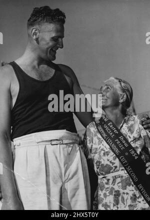 Sonstiges - Shows - Royal Easter Show; Holzhacken Veranstaltung. 1. April 1954. Stockfoto