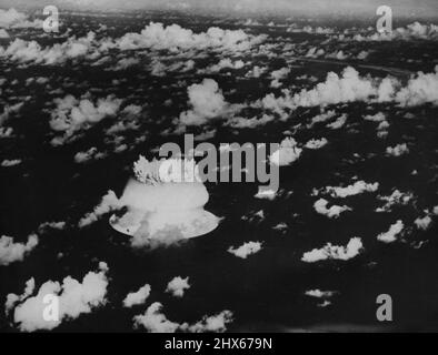 89R - Monte Bello Atombombentest. 26. August 1946. Stockfoto