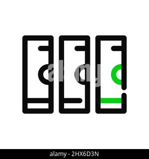 Symbol für Serverdatenspeicherung. Pixelgenaue, bearbeitbare Kontur Stock Vektor