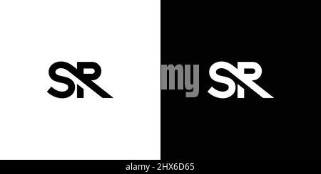 Modernes und elegantes Logo mit SR-Initialen Stock Vektor
