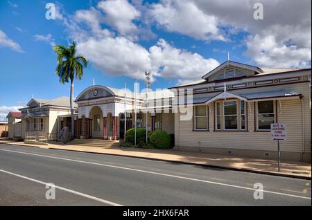 Historischer Bahnhof in Emerald Central Queensland Australien Stockfoto