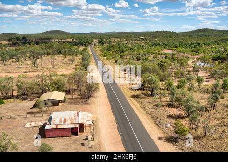 Luftaufnahme des Copperfield Store in der Nähe von Clermont Queensland Australien Stockfoto