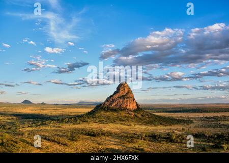 Luftaufnahme des Wolfang Peak in der Nähe von Moranbah Central Queensland Australien Stockfoto