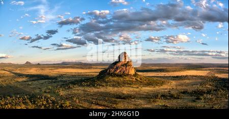 Luftaufnahme des Wolfang Peak in der Nähe von Moranbah Central Queensland Australien Stockfoto