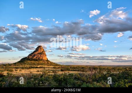 Luftaufnahme des Wolfang Peak in der Nähe von Moranbah Central Queensland Australien Stockfoto