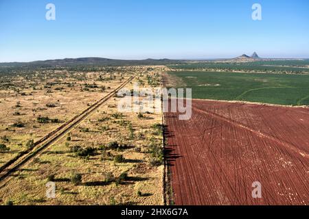 Luftaufnahme des Wolfang Peak im Peak Range National Park Central Queensland in der Nähe von Moranbah Queensland Australien Stockfoto