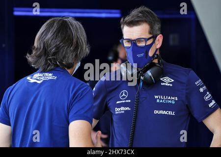 Bahrain, VAE, 10/03/2022, FX Demaison (FRA) Williams Racing Technical Director. 10.03.2022. Formula 1 Testing, Sakhir, Bahrain, Erster Tag. Der Bildnachweis sollte lauten: XPB/Alamy Live News. Stockfoto