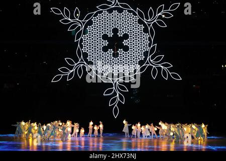 Gesamtansicht, 20. FEBRUAR 2022 : Abschlusszeremonie der Olympischen Winterspiele 2022 in Peking im Nationalstadion in Peking, China. Kredit: Koji Aoki/AFLO SPORT/Alamy Live Nachrichten Stockfoto