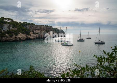 Fantastische Aussicht auf die Strände von Menorca. Stockfoto