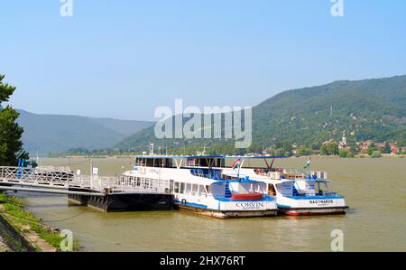 Die Donau bei Visegrad am Donauknie. Europa, Osteuropa, Ungarn Stockfoto